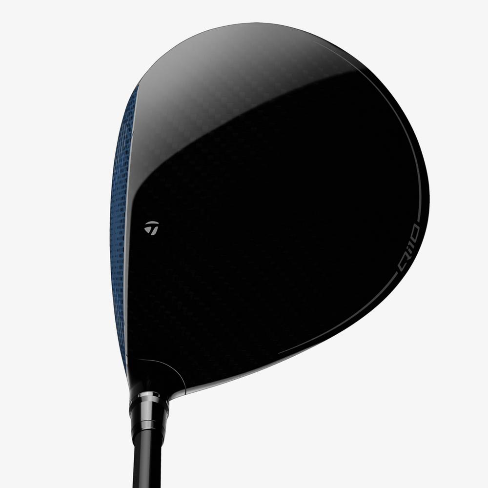 TaylorMade Qi10 driver, face angle showing Infinity Carbon Crown